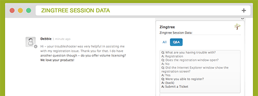 Zingtree Session Data